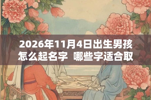 2026年11月4日出生男孩怎么起名字  哪些字适合取名