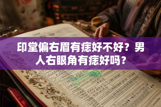 印堂偏右眉有痣好不好？男人右眼角有痣好吗？