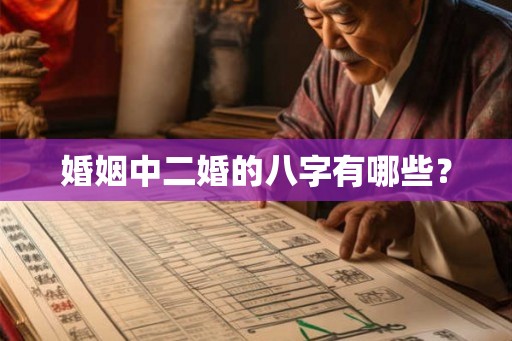 婚姻中二婚的八字有哪些？