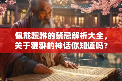 佩戴貔貅的禁忌解析大全，关于貔貅的神话你知道吗？