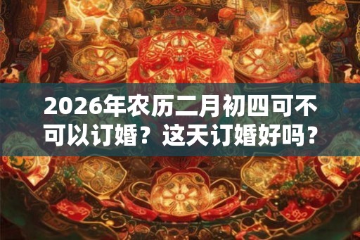 2026年农历二月初四可不可以订婚？这天订婚好吗？