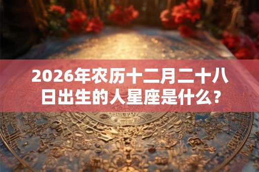 2026年农历十二月二十八日出生的人星座是什么？