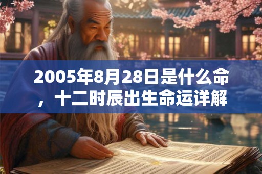 2005年8月28日是什么命，十二时辰出生命运详解