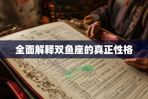 全面解释双鱼座的真正性格