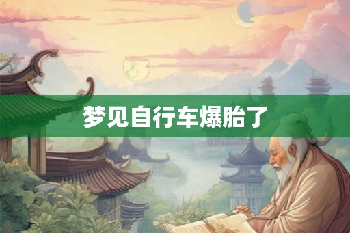 梦见自行车爆胎了