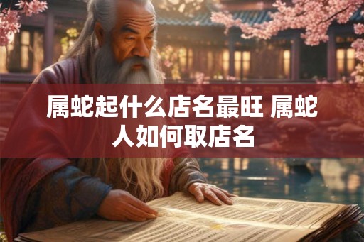 属蛇起什么店名最旺 属蛇人如何取店名 属蛇起什么店名最旺 属蛇人如何取店名