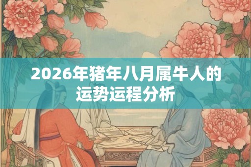 2026年猪年八月属牛人的运势运程分析