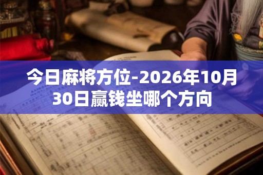 今日麻将方位-2026年10月30日赢钱坐哪个方向