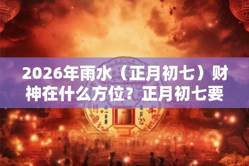 2026年雨水（正月初七）财神在什么方位？正月初七要迎财神吗？