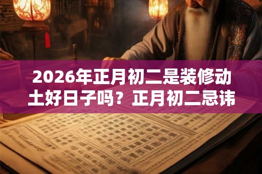 2026年正月初二是装修动土好日子吗？正月初二忌讳什么