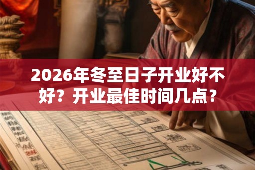 2026年冬至日子开业好不好？开业最佳时间几点？