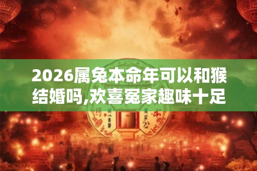 2026属兔本命年可以和猴结婚吗,欢喜冤家趣味十足