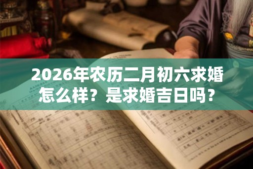 2026年农历二月初六求婚怎么样？是求婚吉日吗？