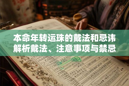 本命年转运珠的戴法和忌讳解析戴法、注意事项与禁忌