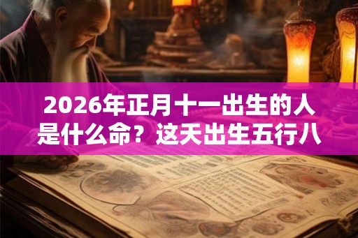 2026年正月十一出生的人是什么命？这天出生五行八字是什么？