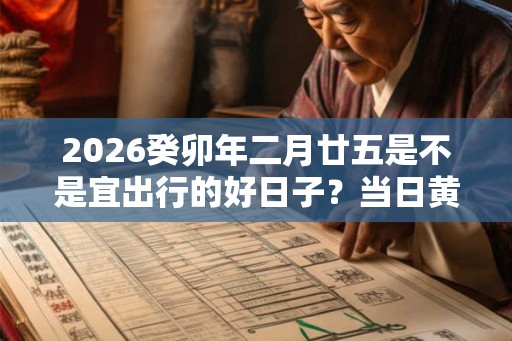 2026癸卯年二月廿五是不是宜出行的好日子?当日黄历宜忌 2026癸卯年二月廿五是不是宜出行的好日子?当日黄历宜忌