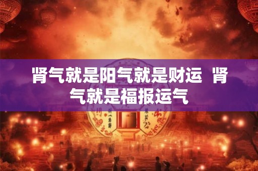 肾气就是阳气就是财运 肾气就是福报运气 肾气就是阳气就是财运 肾气就是福报运气