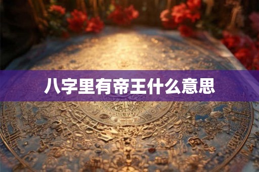 八字里有帝王什么意思 八字里有帝王什么意思