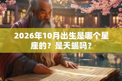 2026年10月出生是哪个星座的？是天蝎吗？