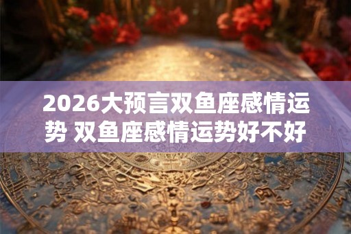 2026大预言双鱼座感情运势 双鱼座感情运势好不好