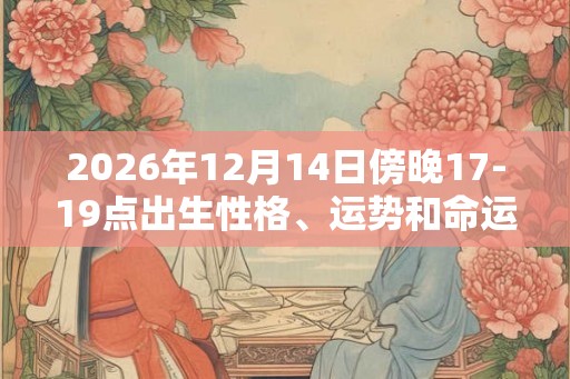 2026年12月14日傍晚17-19点出生性格、运势和命运 2026年12月14日傍晚17-19点出生性格、运势和命运