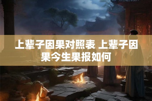 上辈子因果对照表 上辈子因果今生果报如何