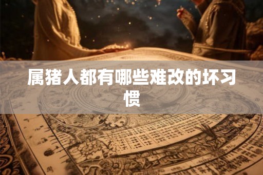 属猪人都有哪些难改的坏习惯