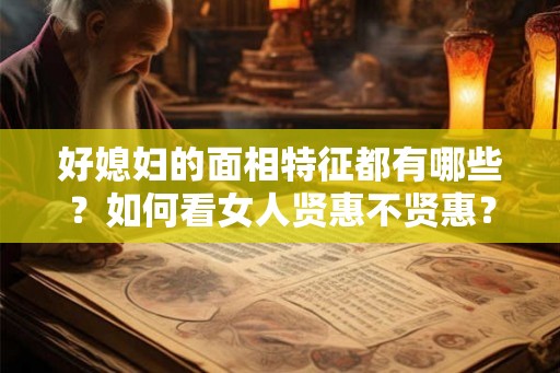 好媳妇的面相特征都有哪些？如何看女人贤惠不贤惠？