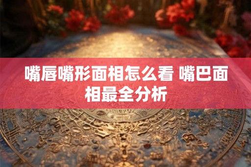 嘴唇嘴形面相怎么看 嘴巴面相最全分析
