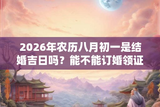 2026年农历八月初一是结婚吉日吗？能不能订婚领证