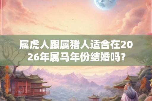 属虎人跟属猪人适合在2026年属马年份结婚吗？