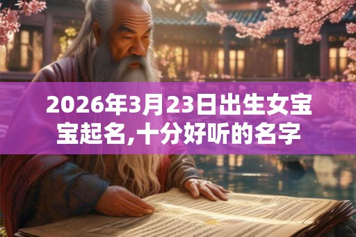 2026年3月23日出生女宝宝起名,十分好听的名字