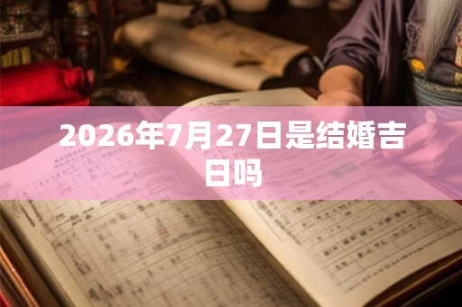 2026年7月27日是结婚吉日吗