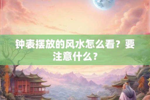 钟表摆放的风水怎么看？要注意什么？