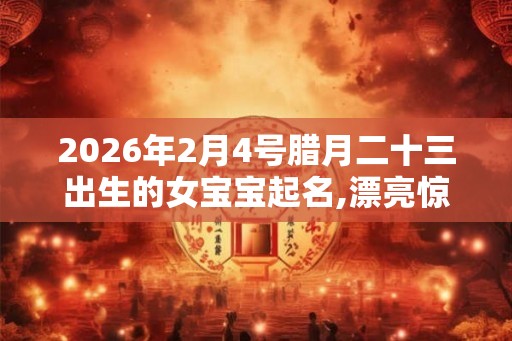 2026年2月4号腊月二十三出生的女宝宝起名,漂亮惊艳