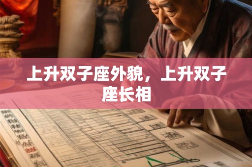 上升双子座外貌，上升双子座长相