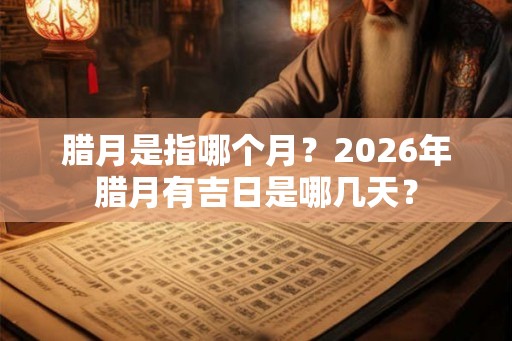 腊月是指哪个月？2026年腊月有吉日是哪几天？