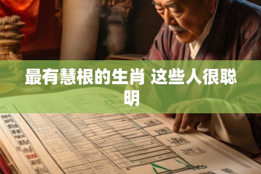 最有慧根的生肖 这些人很聪明