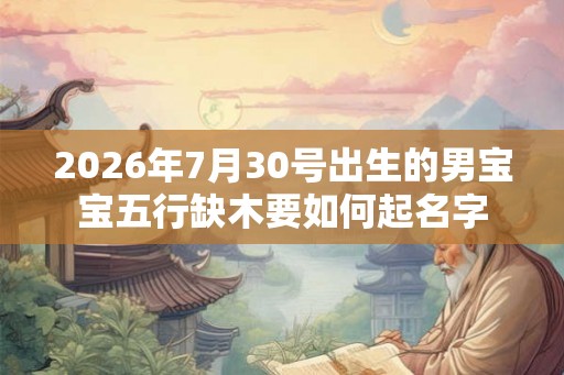 2026年7月30号出生的男宝宝五行缺木要如何起名字