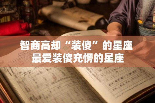 智商高却“装傻”的星座 最爱装傻充愣的星座