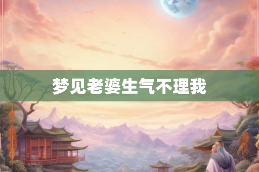 梦见老婆生气不理我