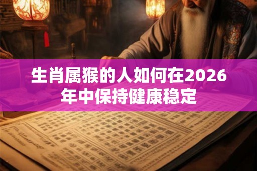 生肖属猴的人如何在2026年中保持健康稳定