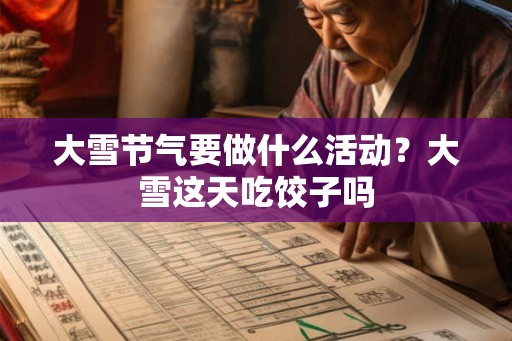 大雪节气要做什么活动？大雪这天吃饺子吗