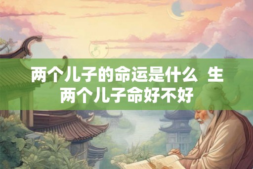 两个儿子的命运是什么  生两个儿子命好不好