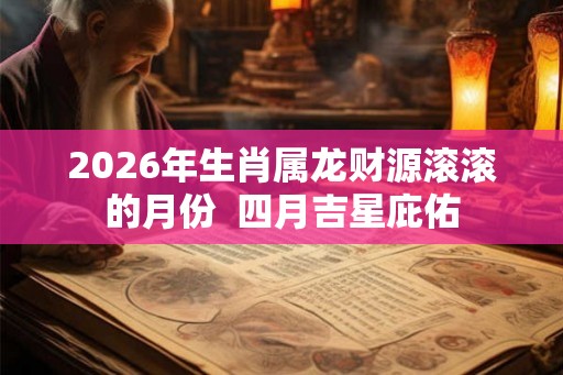 2026年生肖属龙财源滚滚的月份  四月吉星庇佑