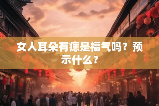 女人耳朵有痣是福气吗？预示什么？