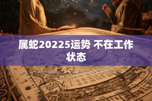 属蛇20225运势 不在工作状态