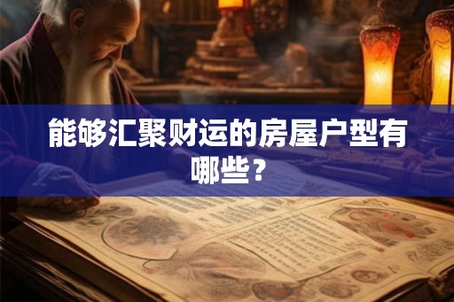 能够汇聚财运的房屋户型有哪些？
