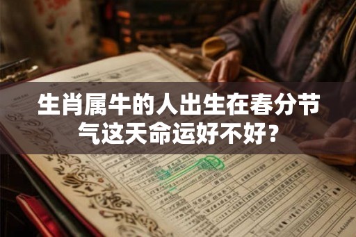 生肖属牛的人出生在春分节气这天命运好不好？