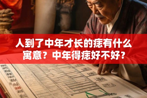 人到了中年才长的痣有什么寓意？中年得痣好不好？